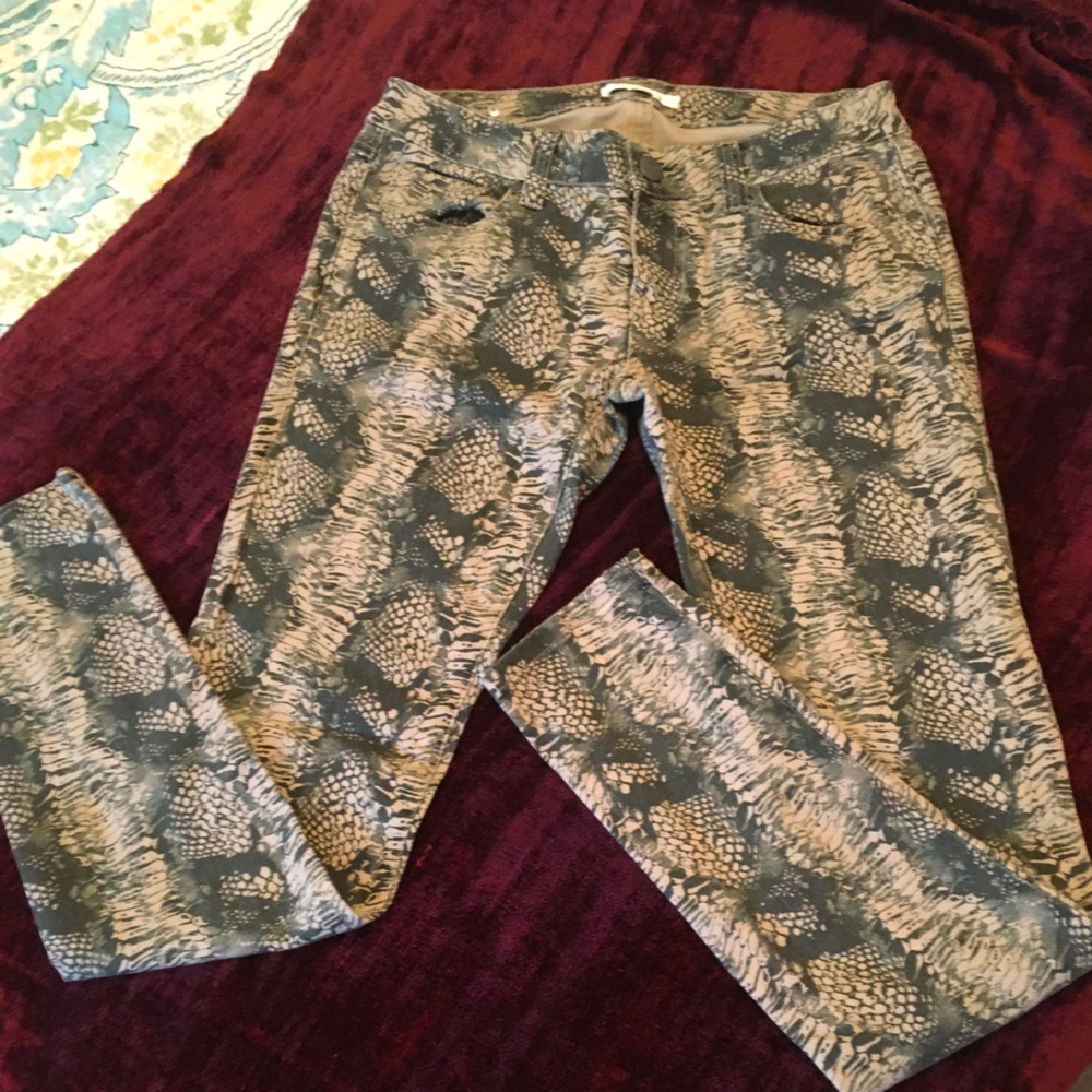 Cabi Snake skin print skinny jeans